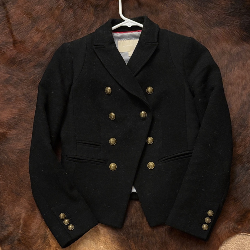 Banana Republic Black Blazer with Gold Buttons